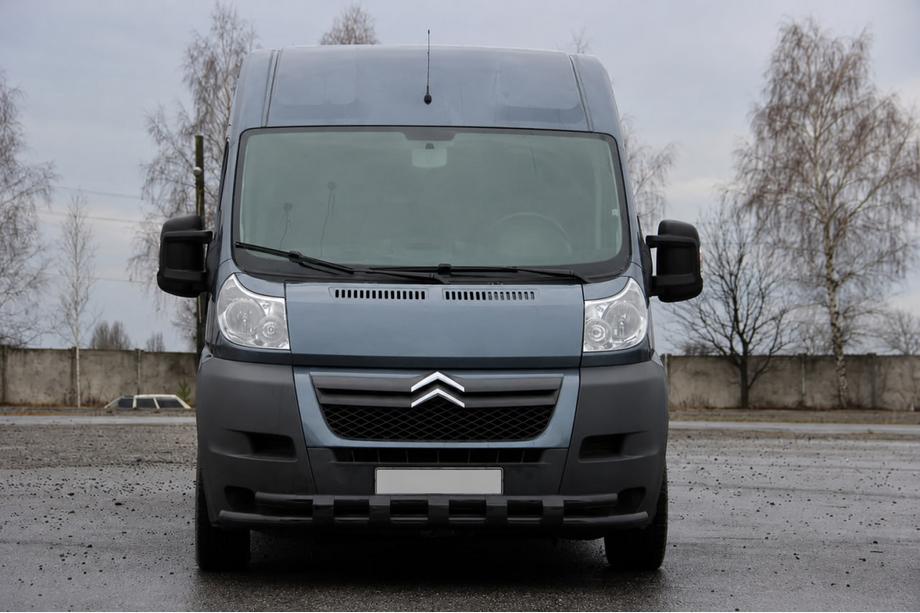 Citroen Jumper 2007-2025 гг. Передняя дуга ST015 Black (нерж.) Image