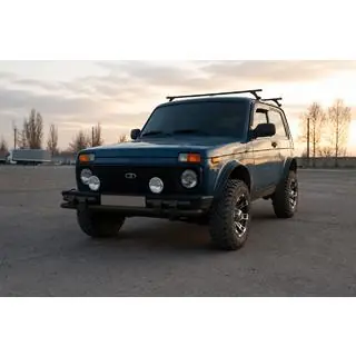 Передняя дуга ST015 Black (нерж.) Lada Niva та Urban 1977- гг. фото 2