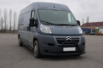Fiat Ducato 2006-2025 гг. Передняя дуга ST019 Black (нерж.) фото 2