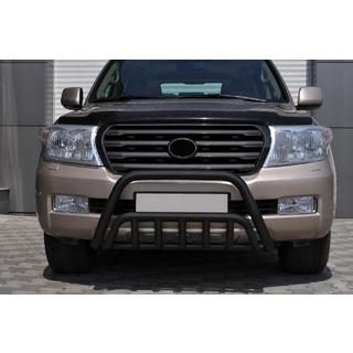 Передняя дуга WT002 Черная (нерж. сталь) Toyota Land Cruiser 200 2007-2021 гг. фото 1