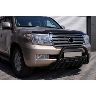 Передняя дуга WT002 Черная (нерж. сталь) Toyota Land Cruiser 200 2007-2021 гг. фото 2