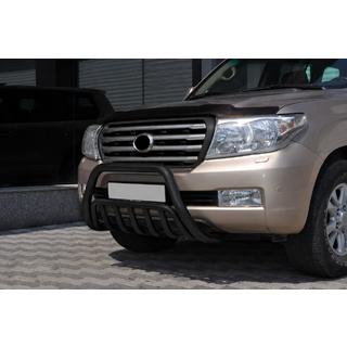 Передняя дуга WT002 Черная (нерж. сталь) Toyota Land Cruiser 200 2007-2021 гг. фото 3