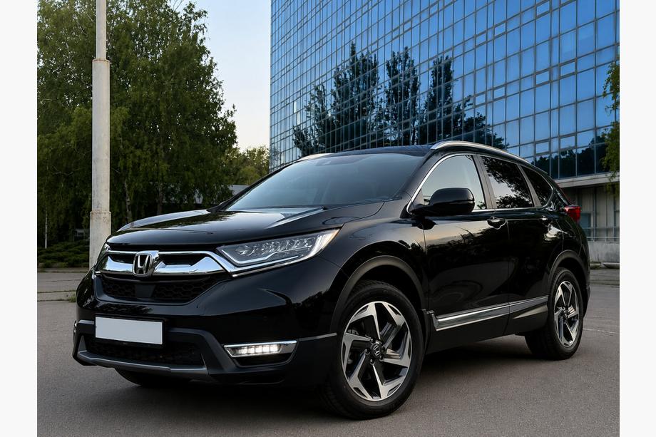 Honda CRV 2017-2022 гг. Интегрированные рейлинги серые OEM (ABS-пластик, установка на клей) Image