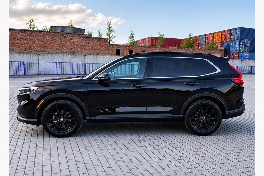 Honda CRV 2022- гг. Интегрированные рейлинги на крышу черные OEM (ABS-пластик) Image