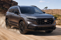 Honda CRV 2022- гг. Интегрированные рейлинги черные OEM (ABS-пластик, установка на клей) фото 1