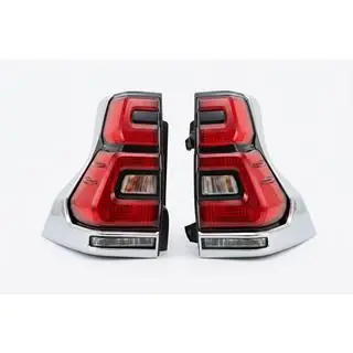 Задние LED-фонари Chrome V2 (2017-2023, 2 шт.) Toyota Land Cruiser Prado 150 2009-2023 гг. фото 2