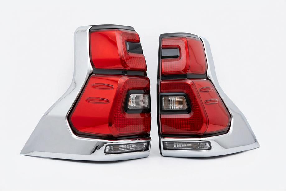 Toyota Land Cruiser Prado 150 2009-2023 гг. Задние LED-фонари Chrome V2 (2017-2023, 2 шт.) Фото 6