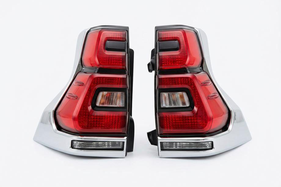 Toyota Land Cruiser Prado 150 2009-2023 гг. Задние LED-фонари Chrome V2 (2017-2023, 2 шт.) Фото 2