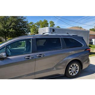Интегрированные рейлинги OEM, серые (Алюминий) Toyota Sienna 2020- гг. фото 2