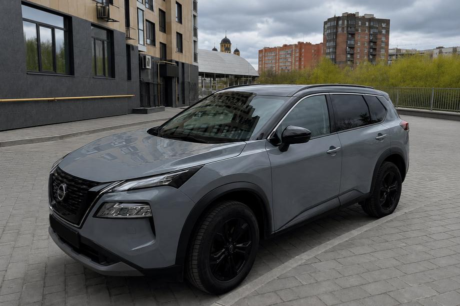 Nissan X-trail T33/Rogue 2022- гг. Интегрированные рейлинги черные OEM (ABS-пластик, установка на болты) Фото 1
