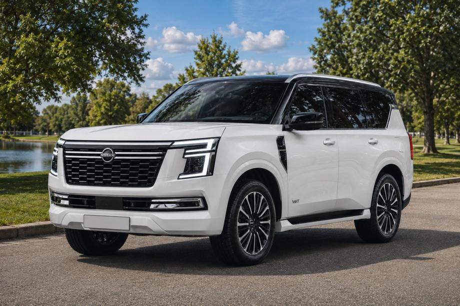 Nissan Patrol Y63 2025- гг. Интегрированные рейлинги OEM, серые (Алюминий) Image