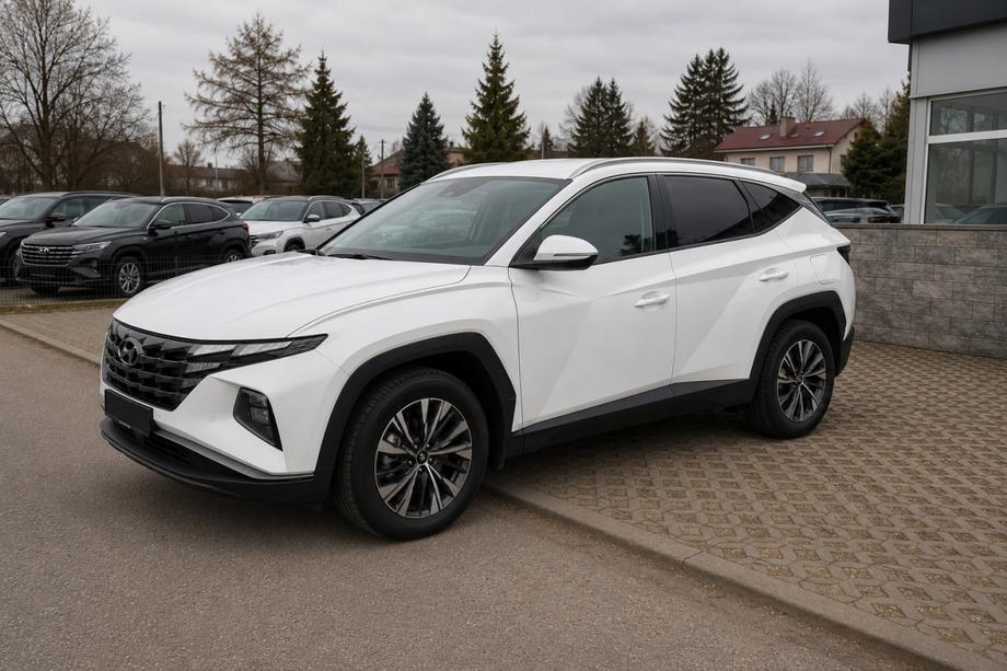 Hyundai Tucson NX4 2021- гг. Интегрированные рейлинги серые OEM (Long, алюминий, установка на клей) Фото 3