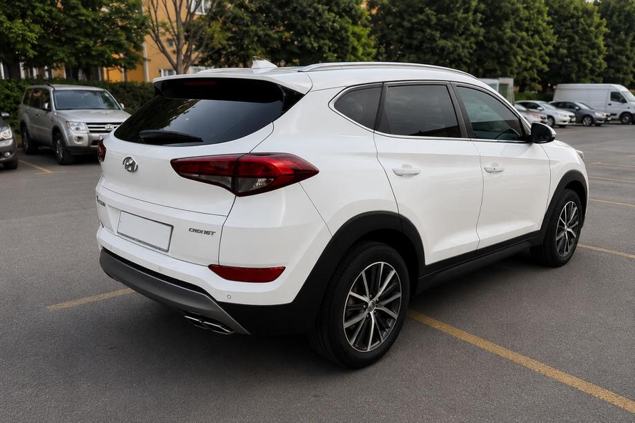 Hyundai Tucson TL 2016-2021 гг. Интегрированные рейлинги серые OEM (ABS-пластик, установка на клей) Фото 1