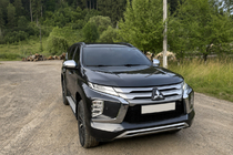 Mitsubishi Pajero Sport 2015- гг. Интегрированные рейлинги на крышу черные OEM (2019-, Алюминий) фото 2