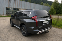 Mitsubishi Pajero Sport 2015- гг. Интегрированные рейлинги на крышу черные OEM (2019-, Алюминий) фото 3