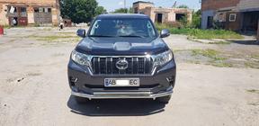 Toyota Land Cruiser Prado 150 2009-2023 гг. Передняя защита ST014 (нержавейка) фото 7