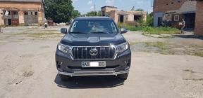 Toyota Land Cruiser Prado 150 2009-2023 гг. Передняя защита ST014 (нержавейка) фото 8