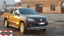 Volkswagen Amarok 2010-2022 гг. Передняя защита ST018-2 (нержавейка) фото 6