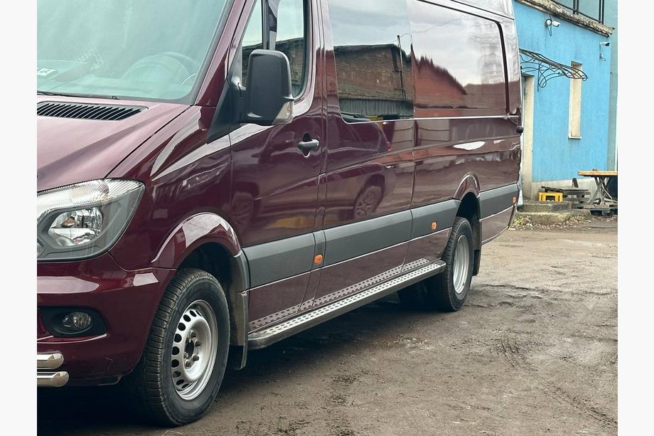 Mercedes Sprinter W906 2006–2018 гг. Боковые Подножки DOT-Line (2 шт., Алюминий) Средняя База Фото 3