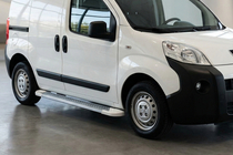 Peugeot Bipper 2008-2017 гг. Боковые Подножки Allmond White (2 шт., Алюминий) фото 1