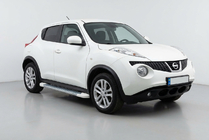 Nissan Juke 2010-2019 гг. Боковые Подножки Allmond White (2 шт., Алюминий) фото 1