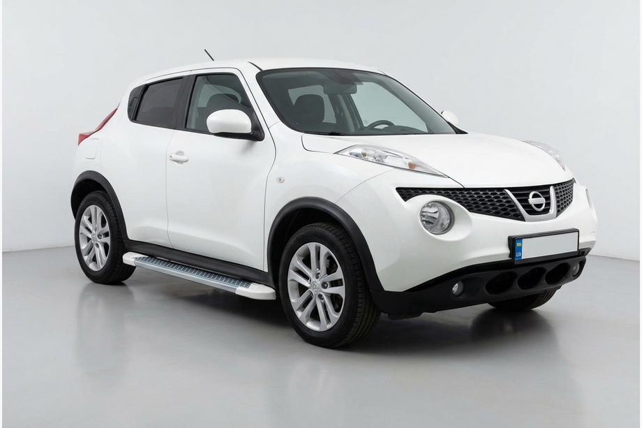 Nissan Juke 2010-2019 гг. Боковые Подножки Allmond White (2 шт., Алюминий) Image