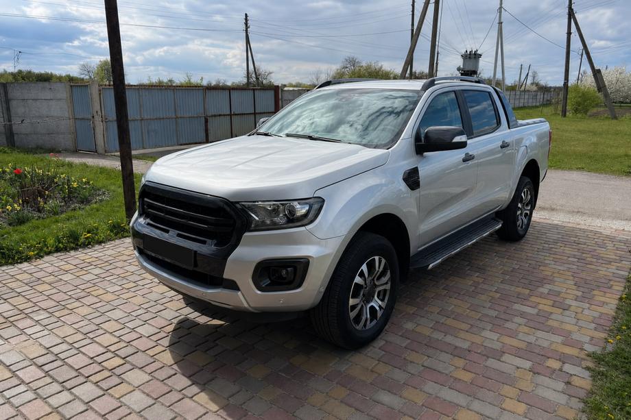 Ford Ranger 2011–2022 гг. Рейлинги на крышу OEM серые (ABS-пластик, установка на клей) Image