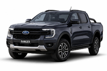 Volkswagen Amarok 2022- гг. Чёрные рейлинги OEM (ABS-пластик, установка на клей) фото 1