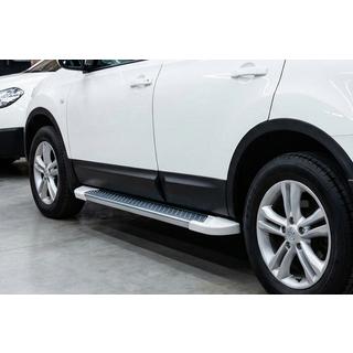 Боковые Подножки Allmond White (2 шт., Алюминий) Nissan Qashqai 2014-2021 гг. фото 1