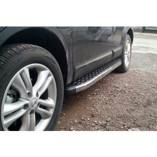 Боковые Подножки BlackLine (2 шт, Алюминий) Nissan Qashqai 2007-2010 гг. фото 2