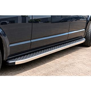 Боковые Подножки BlackLine (2 шт, Алюминий) Volkswagen T5 Multivan 2003–2010 гг. фото 1