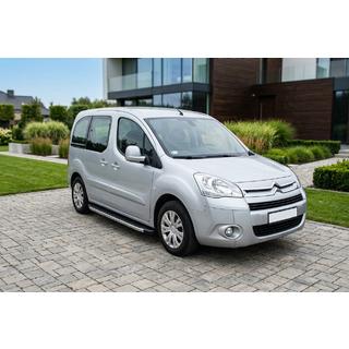 Боковые Подножки BlackLine (2 шт, Алюминий) Citroen Berlingo 2008-2018 гг. фото 1