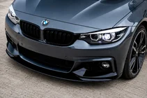 BMW 4 серия F32/F33/F36 2012-2020 гг. Передняя накладка губы MP-Style (для M-Sport, черный глянец) фото 1