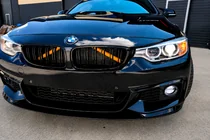 BMW 4 серия F32/F33/F36 2012-2020 гг. Передняя накладка губы MP-Style (для M-Sport, черный глянец) фото 2