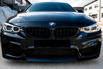 BMW 4 серия F32/F33/F36 2012-2020 гг. Передняя накладка lip CS-Style (для M4, черный глянец) фото 3