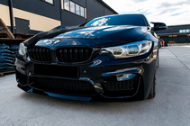 BMW 4 серия F32/F33/F36 2012-2020 гг. Передняя накладка lip CS-Style (для M4, черный глянец) фото 1