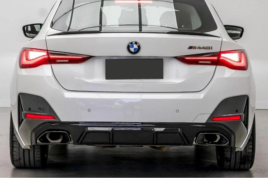 BMW 4 серия G22/23/26 2020- гг. Диффузор заднего бампера с насадками на выхлоп (для G26 M-Sport) Фото 7