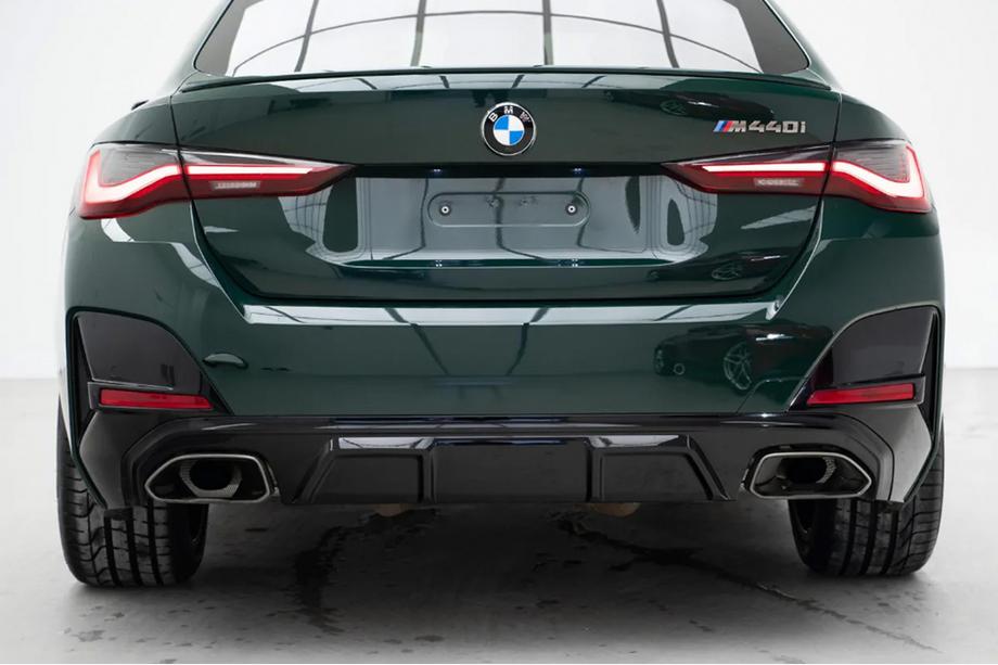 BMW 4 серия G22/23/26 2020- гг. Диффузор заднего бампера с насадками на выхлоп (для G26 M-Sport) Фото 1