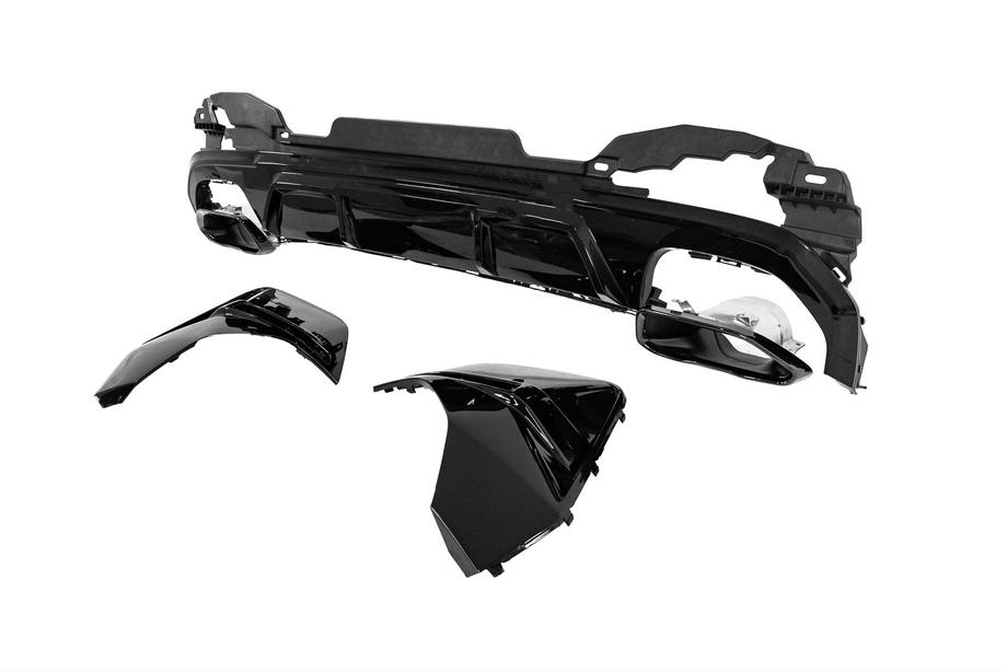 BMW 4 серия G22/23/26 2020- гг. Диффузор заднего бампера с насадками на выхлоп (для G26 M-Sport) Фото 10