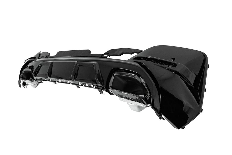 BMW 4 серия G22/23/26 2020- гг. Диффузор заднего бампера с насадками на выхлоп (для G26 M-Sport) Фото 13