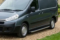 Peugeot Expert 2007-2016 гг. Боковые Подножки BlackLine (2 шт, Алюминий) фото 1