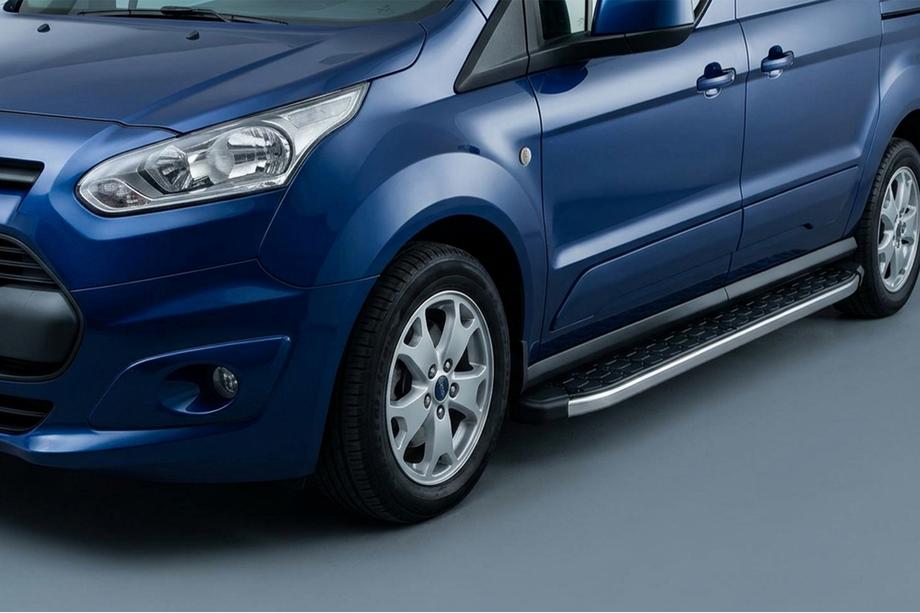 Ford Connect 2014-2021 гг. Боковые Подножки BlackLine (2 шт, Алюминий) Image