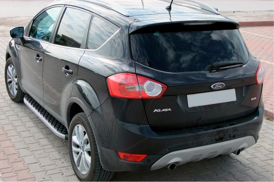 Ford Kuga 2008-2013 гг. Боковые Подножки BlackLine (2 шт, Алюминий) Image