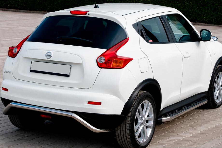 Nissan Juke 2010-2019 гг. Боковые Подножки BlackLine (2 шт, Алюминий) Image