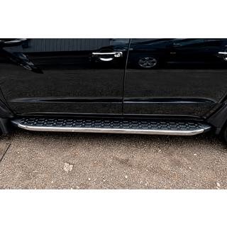Боковые Подножки BlackLine (2 шт, Алюминий) Volkswagen Amarok 2010-2022 гг. фото 2