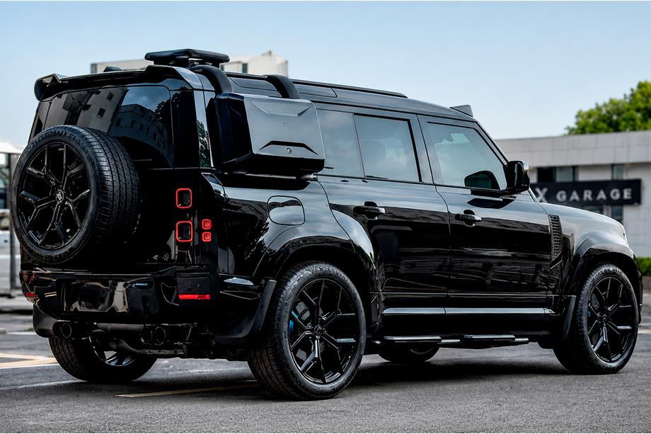 Land Rover Defender 2019- гг. Брызговики Type-A (чёрный глянец, 4 шт.) Image
