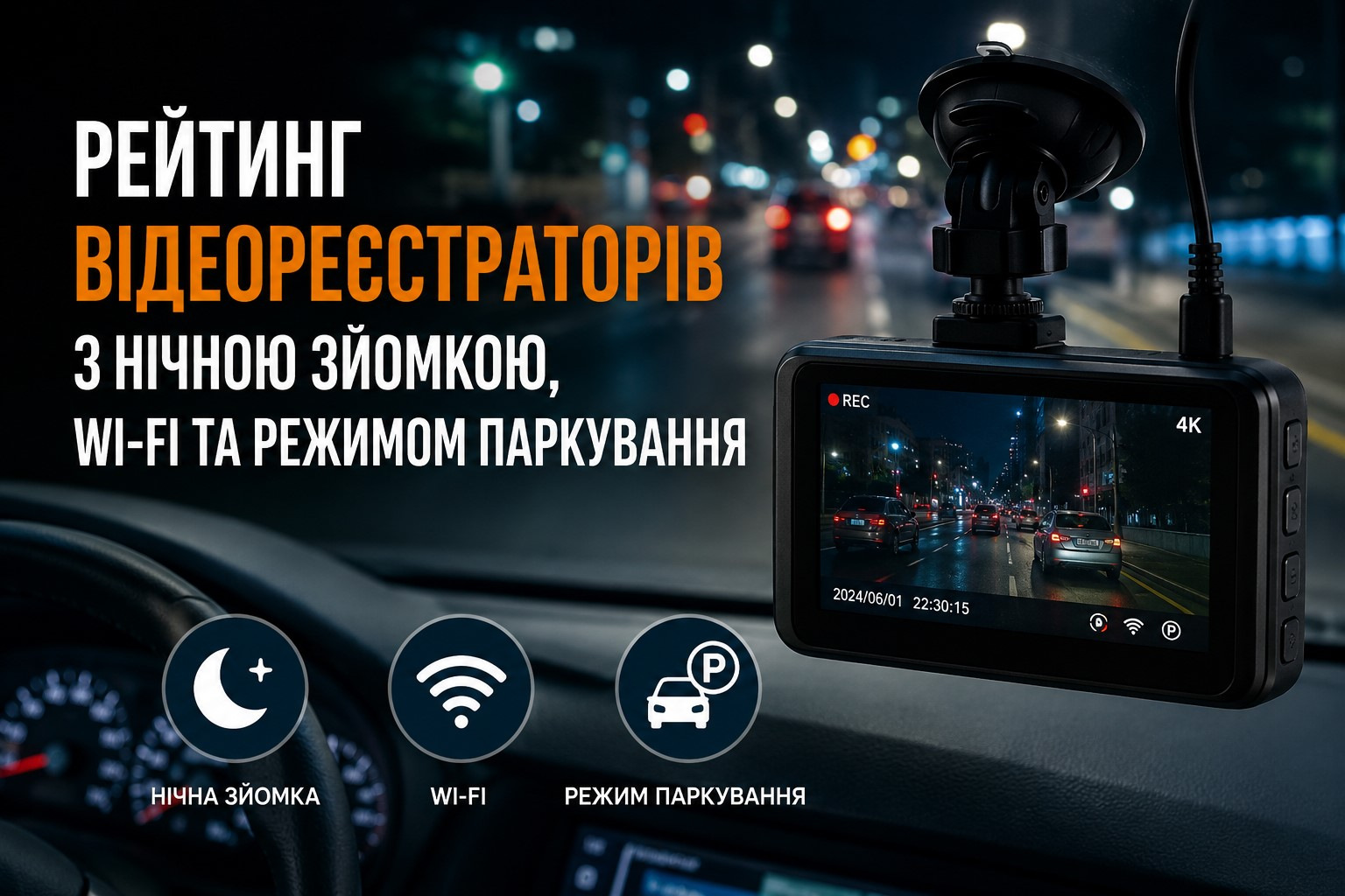 Рейтинг видеорегистраторов: ночная съемка, Wi‑Fi и режим парковки