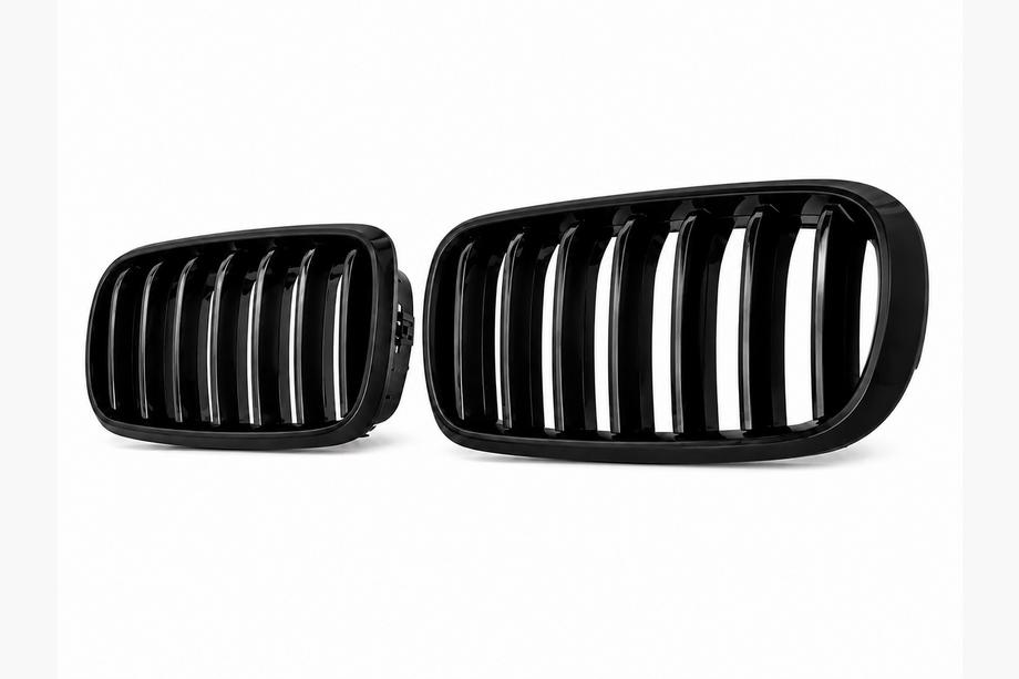 BMW X5 F15 2013-2018 гг. Решетка Ноздри 1 Полоса (Черный Глянец) Image