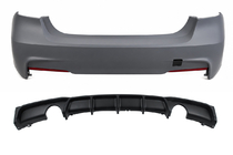 BMW 3 серия F30/F31 2012-2019 гг. Задний бампер с диффузором под двухсторонний одинарный выхлоп M-Sport (для F30) фото 1