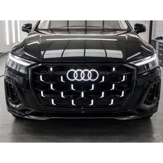 Передняя решётка RSQ-Style LED (2024-2026, чёрный глянец) Audi Q7 2015–2026 гг. фото 1